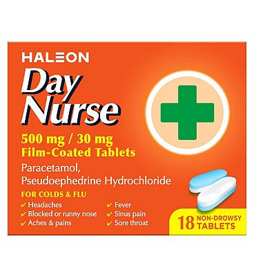 Day Nurse Film-Coated Tablets 500mg/30mg - 18 Non-Drowsy Tablets