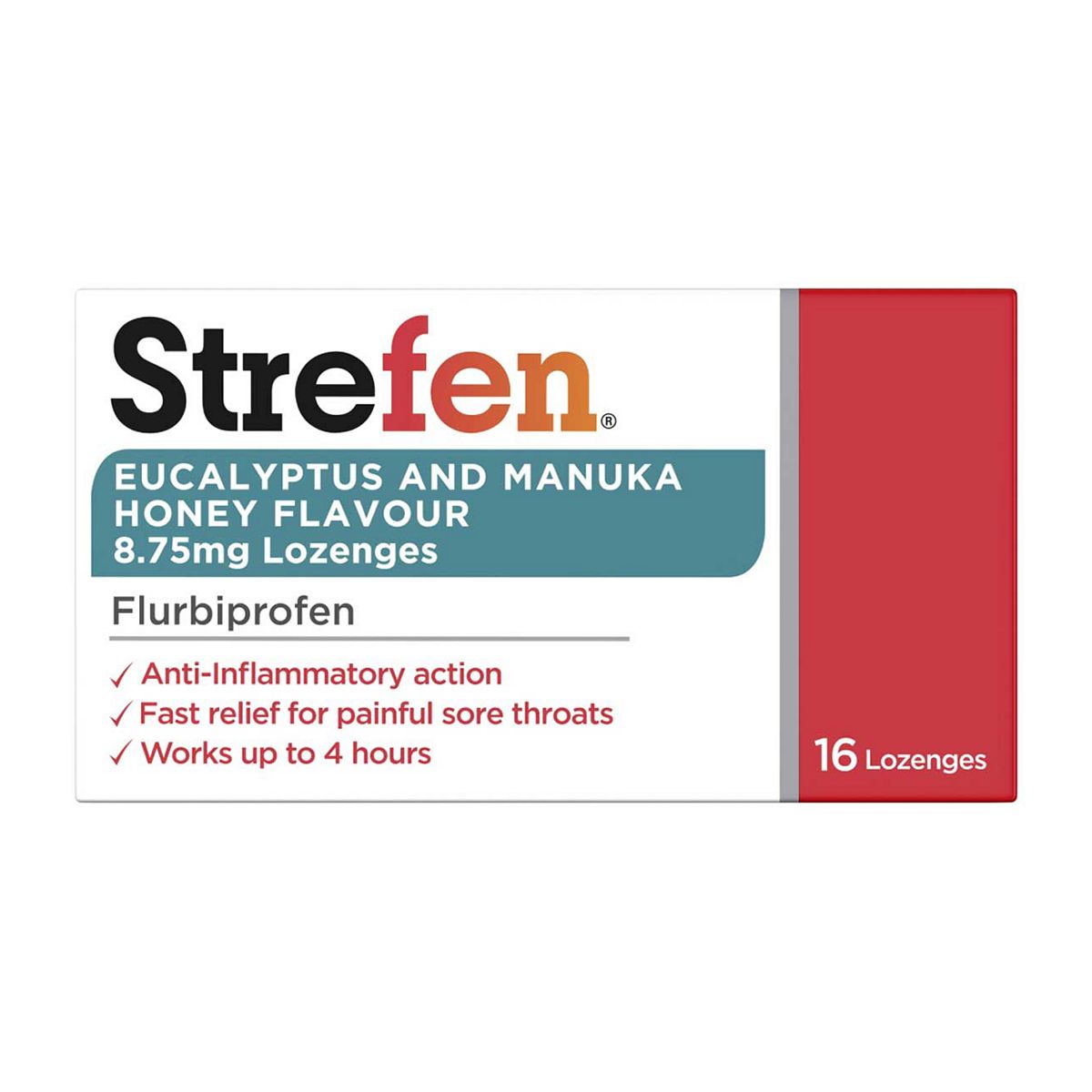 Strefen Eucalyptus & Manuka Honey Flavour 8.75Mg Lozenges - 16