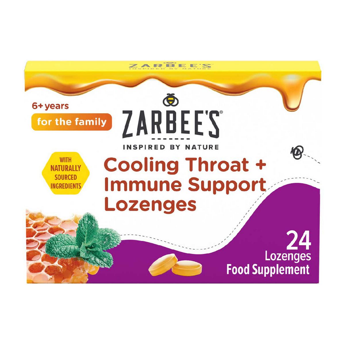 Zarbees Zarbee’s Cooling Throat + Immune Support Lozenges 24 Count