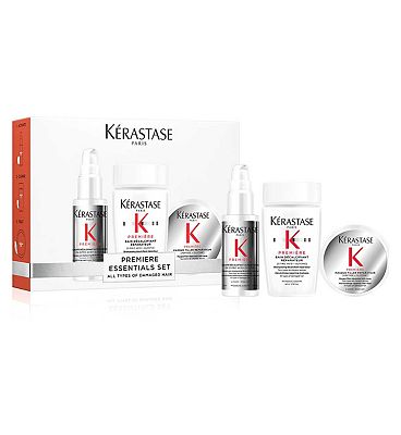 Krastase Premire Discovery Gift Set for Damaged Hair with Pure Citric Acid (Travel-Size Pre-Shampoo,