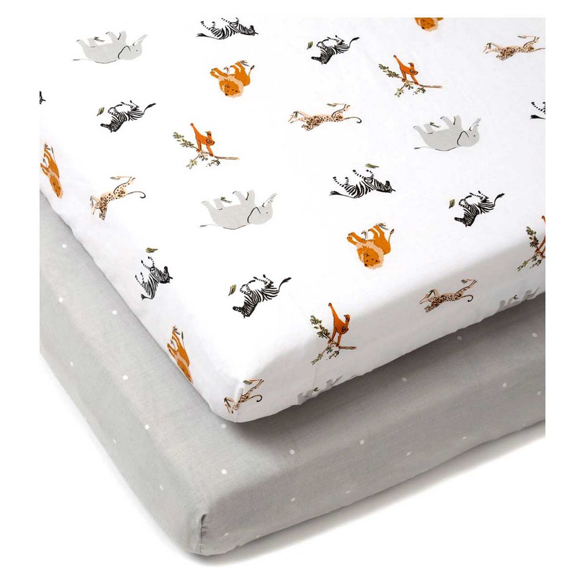 Clair De Lune 2 Pack Jungle Dream Cot Bed Sheets (140 X 70 Cm)