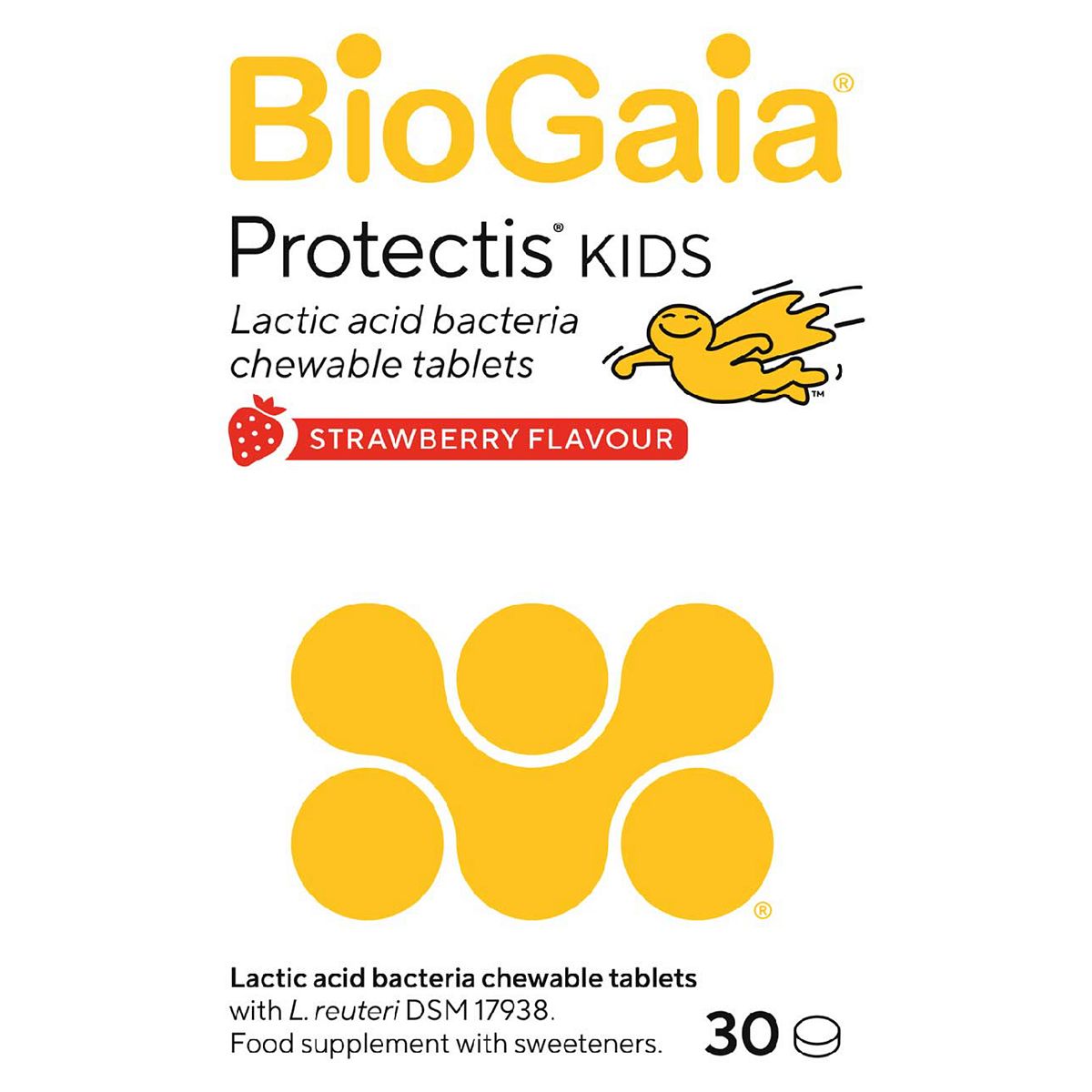 BioGaia Protectis Kids Chewable Strawberry Tablets 30S