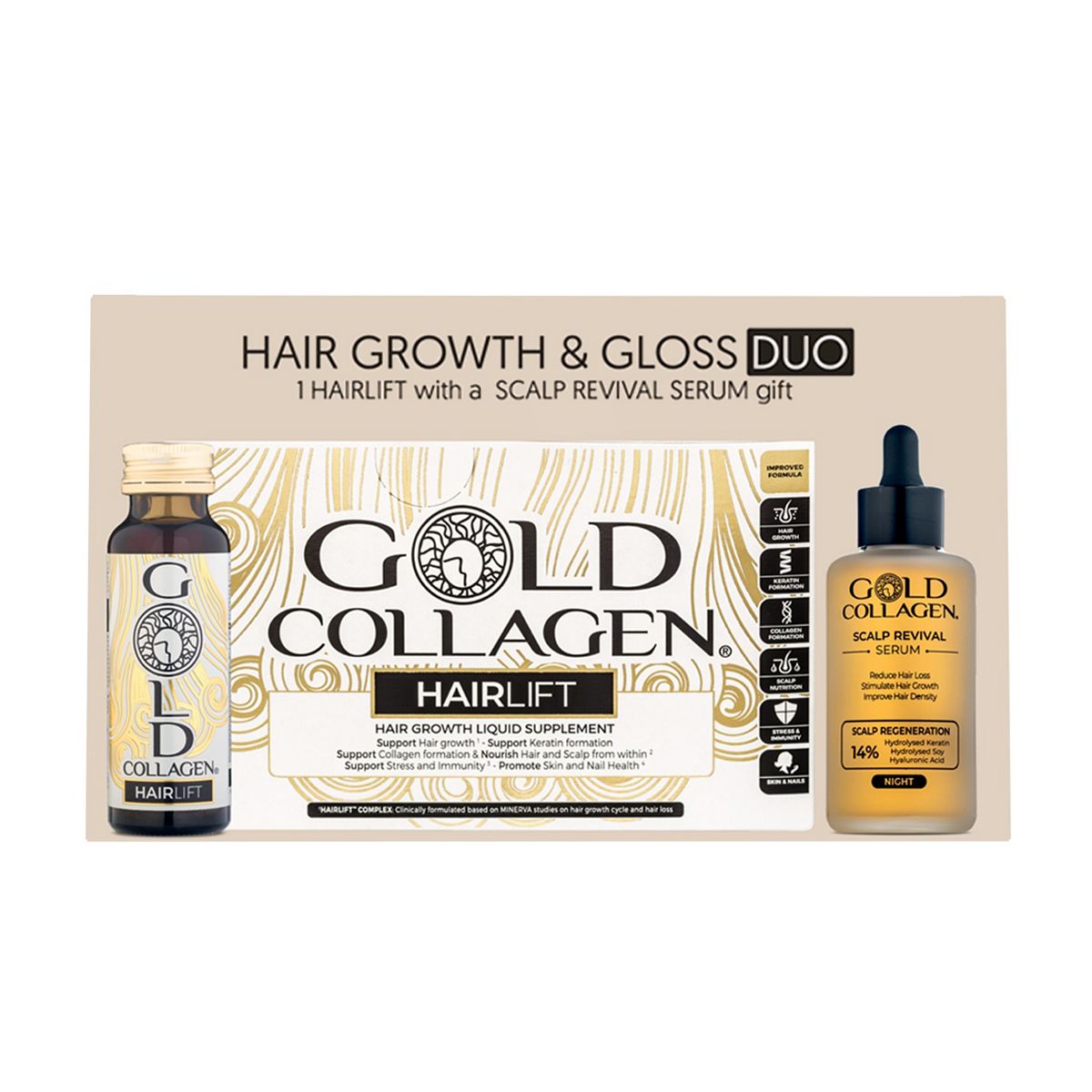 Gold Collagen Hair Growth And Gloss Bundle