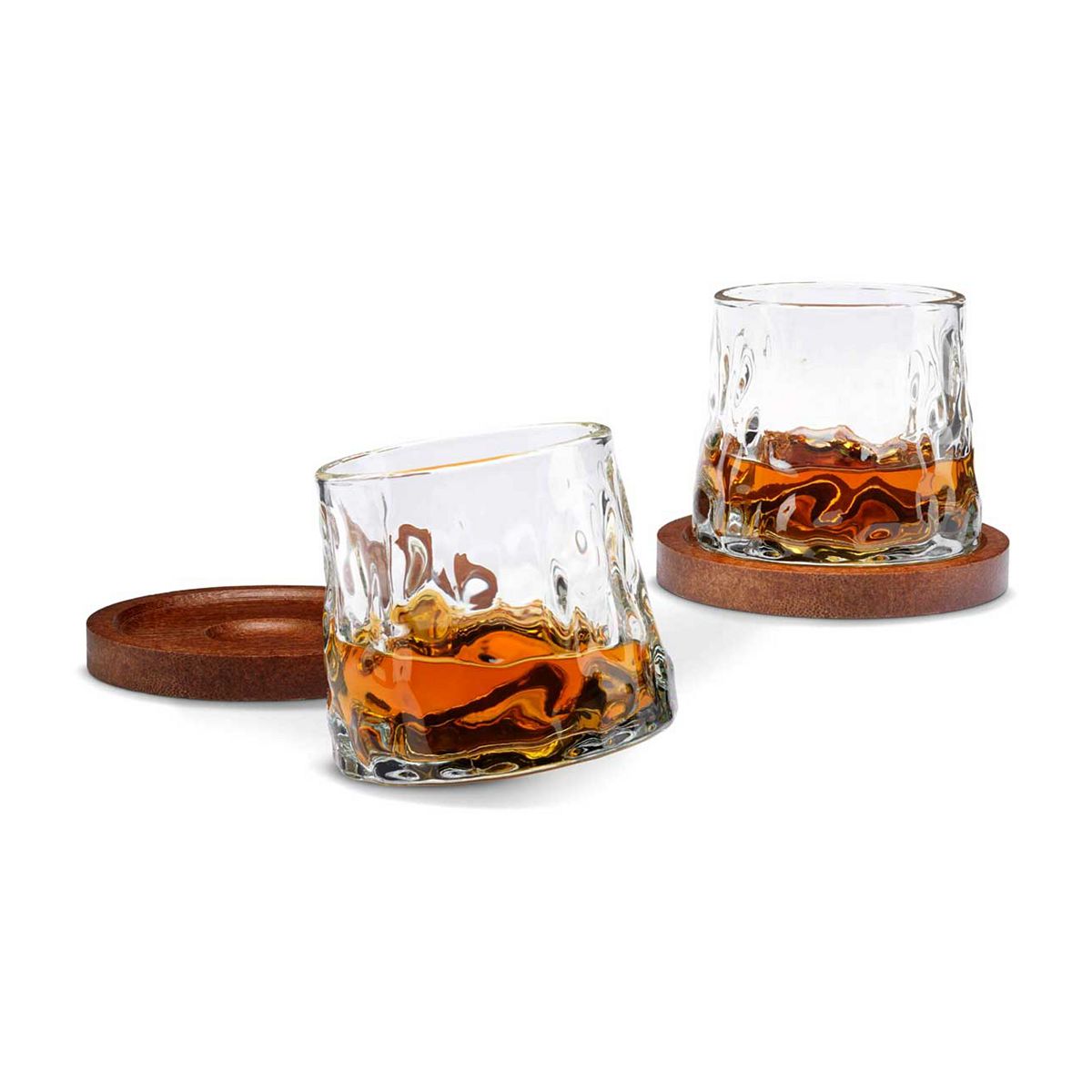 Ingenious Set Of 2 Rotating Whisky Glass