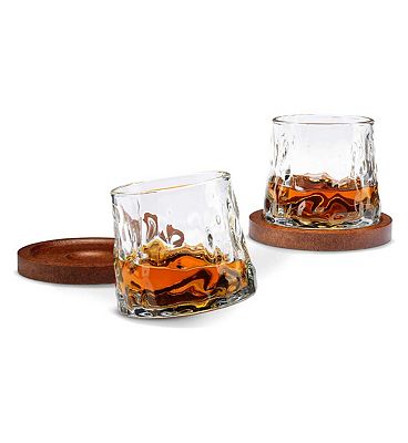 Ingenious Set of 2 Rotating Whisky Glass