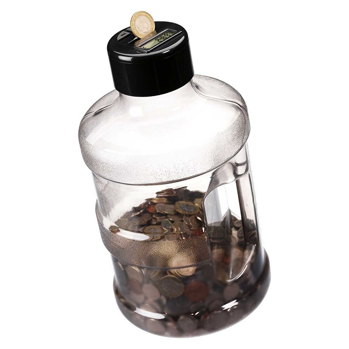 Ingenious Coin Counting Jar Extra-Large Savings Fun With Digital Display - Black - Image 4