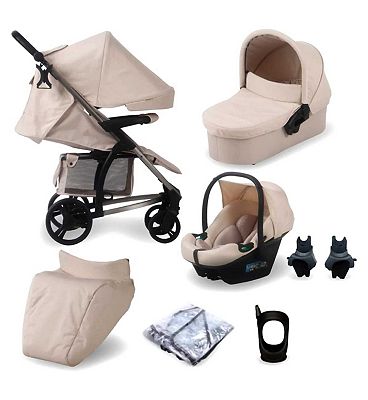 My Babiie Billie Faiers iSize Travel System MB200i Beige Boucle