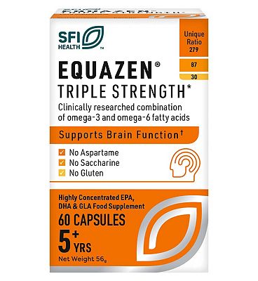 Equazen Triple Strength Capsules - Omega 3 & Omega 6 Supplement - 60 One-a-day Capsules