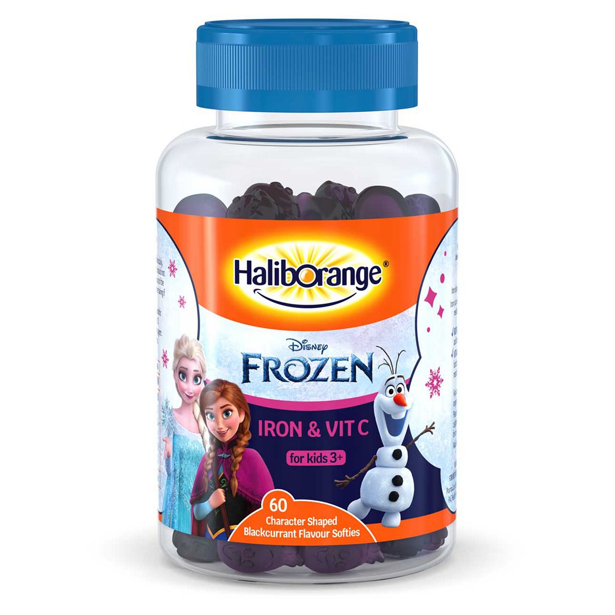 Haliborange Disney Frozen Iron & Vit C, 60 Blackcurrant Flavour Softies