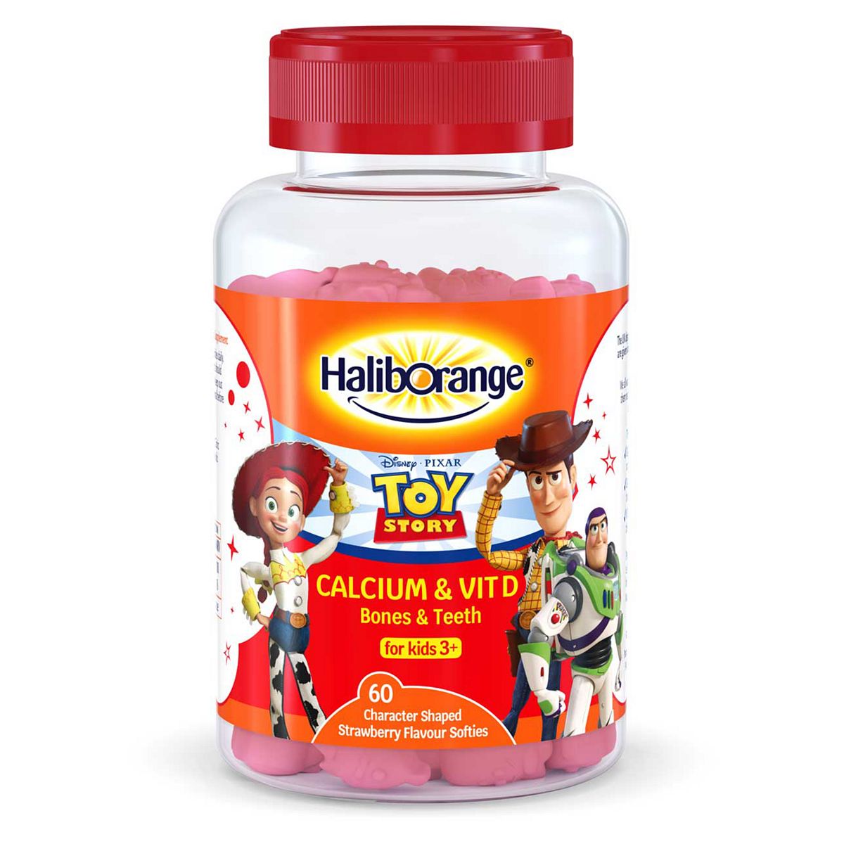 Haliborange Disney Toy Story Calcium & Vit D, 60 Strawberry Flavour Softies