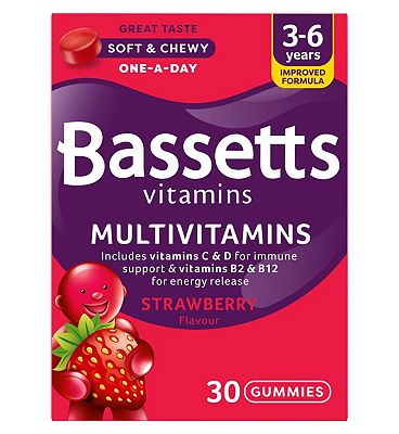 Bassetts Strawberry Flavour Multivitamins 3-6 Years - 30 Pack