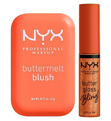 NYX Buttermelt Blush Sooner the Butta 03 5g & Buttergloss Bling Pricey Lip Gloss 8ml Duo