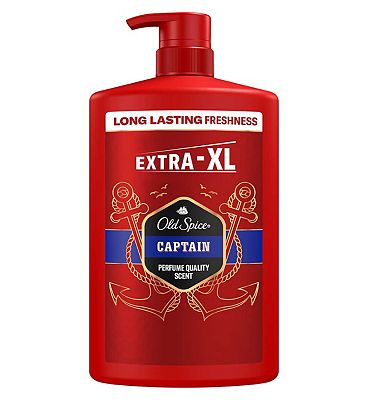 Old Spice Captain Mens Shower Gel & Shampoo 1000ml Multi-Use 3-in-1 Hair-Face-Body Wash