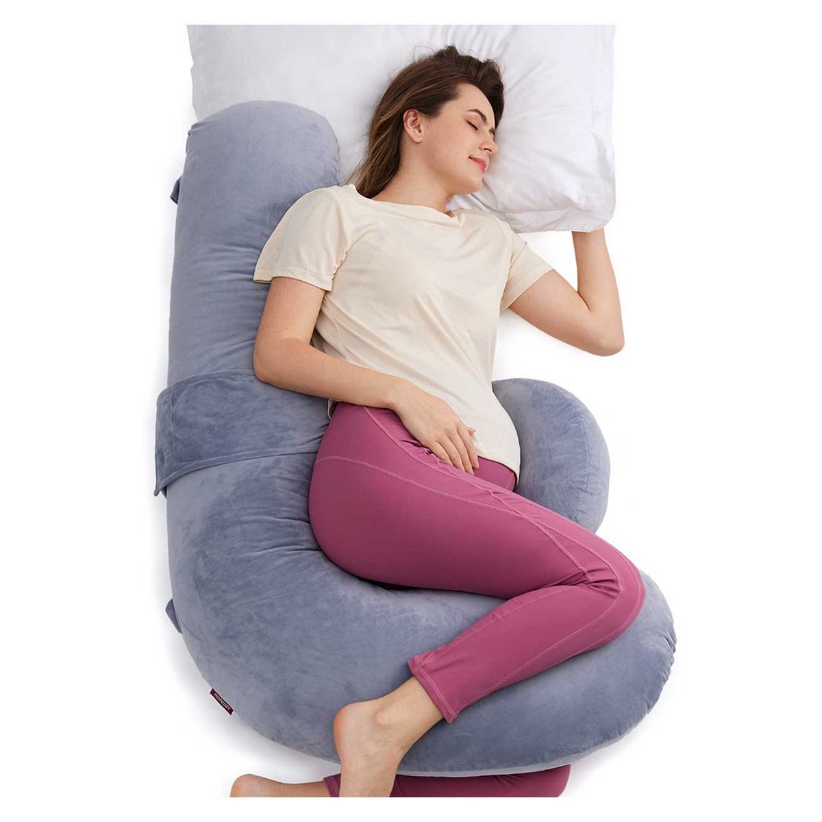 Momcozy F Shaped Pillow Velvet