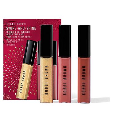 Bobbi Brown Swipe-and-Shine Crushed Oil-Infused Gloss Trio - Nude