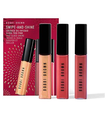 Bobbi Brown Swipe-and-Shine Crushed Oil-Infused Gloss Trio - Pink