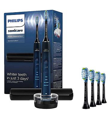 Philips Sonicare DiamondClean 9000 Special Edition Aqua with Extra Brushheads Bundle