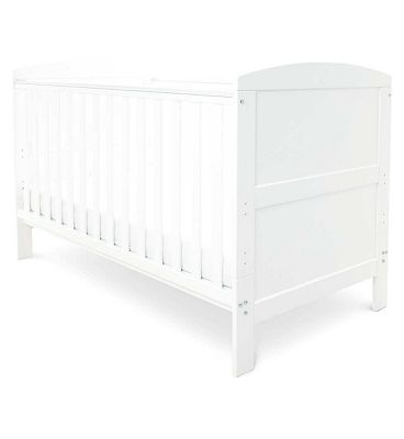 Ickle Bubba Coleby Classic Cot Bed and Fibre Mattress - White