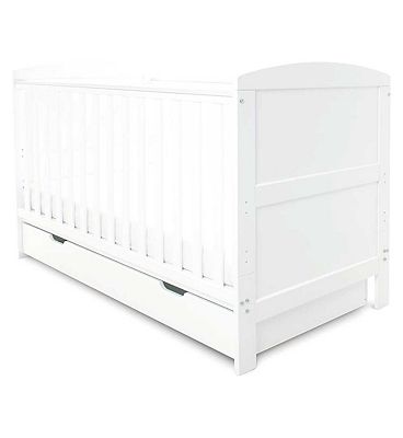 Ickle Bubba Coleby Classic Cot Bed & Under Drawer - White