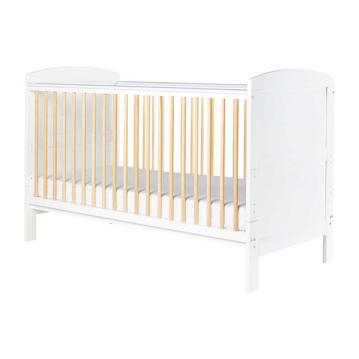 Ickle Bubba Coleby Scandi Cot Bed And Fibre Mattress - White