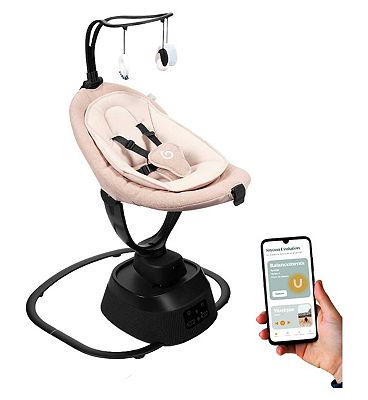 Babymoov Swoon Evolution Connect Smart Baby Swing Mocca