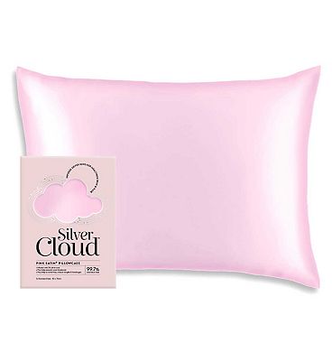 Silver Cloud Pink Satin Pillowcase Infused With Silver Ions