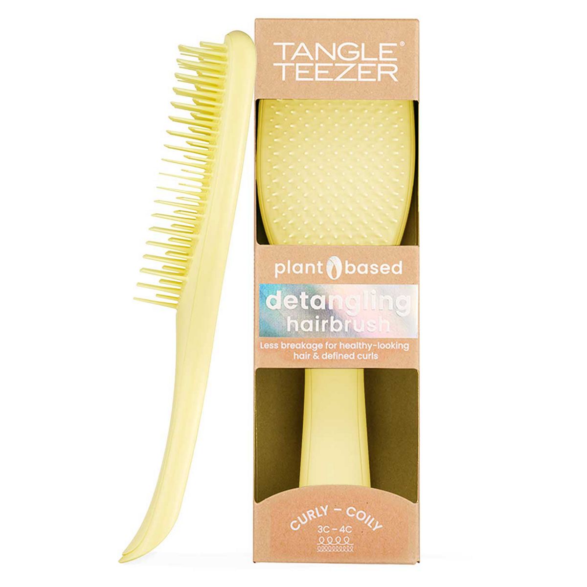 Tangle Teezer Ultimate Detangler Plant Curly To Coily Pastel Lemon