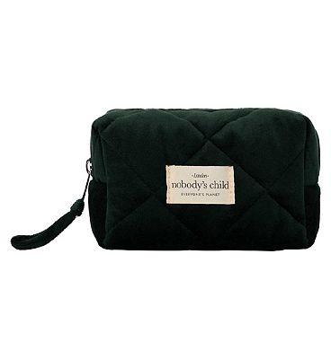 Nobody's Child Goddess Makeup Bag (100% Recycled Velvet Green Small Washbag)