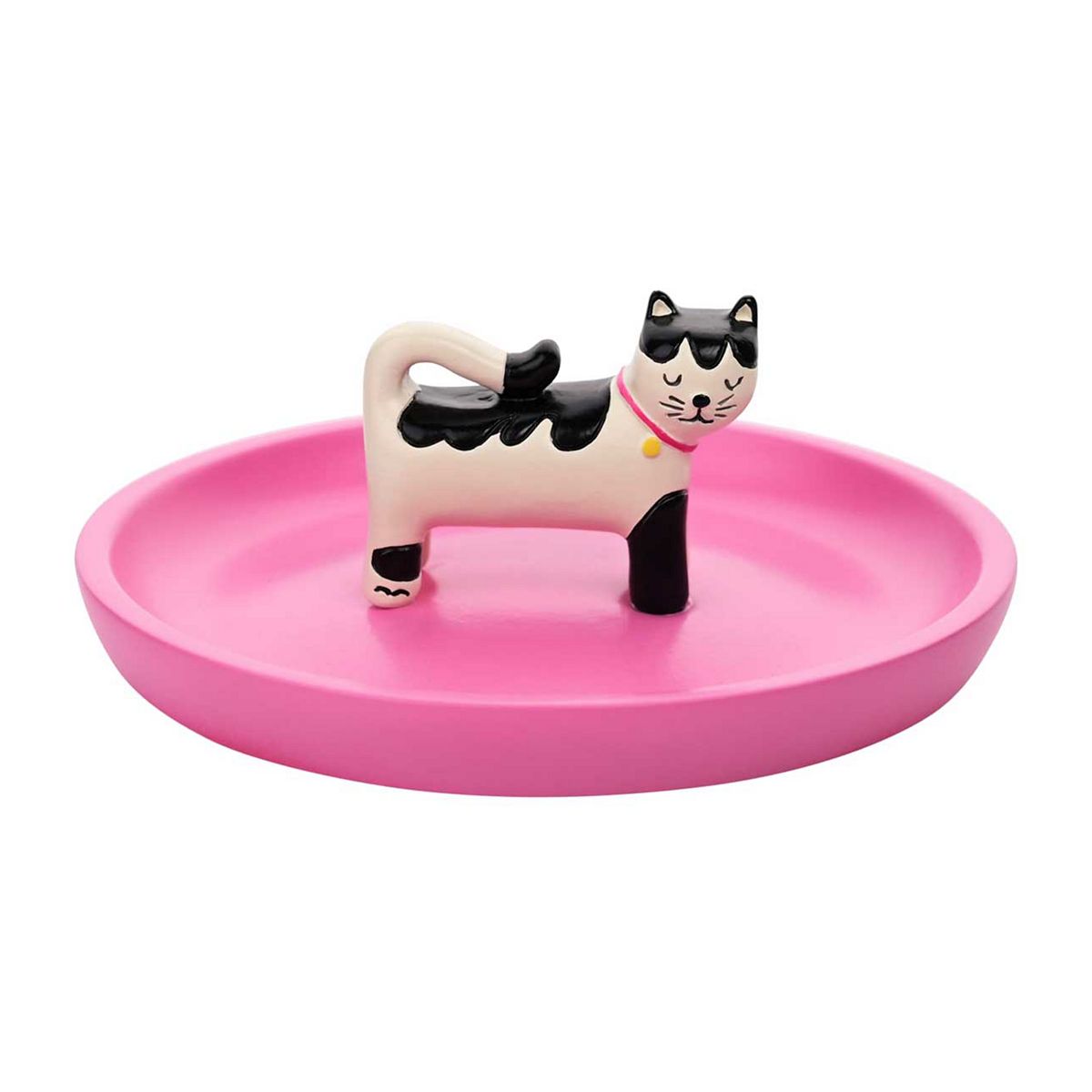 Raspberry Blossom Cat Trinket Dish