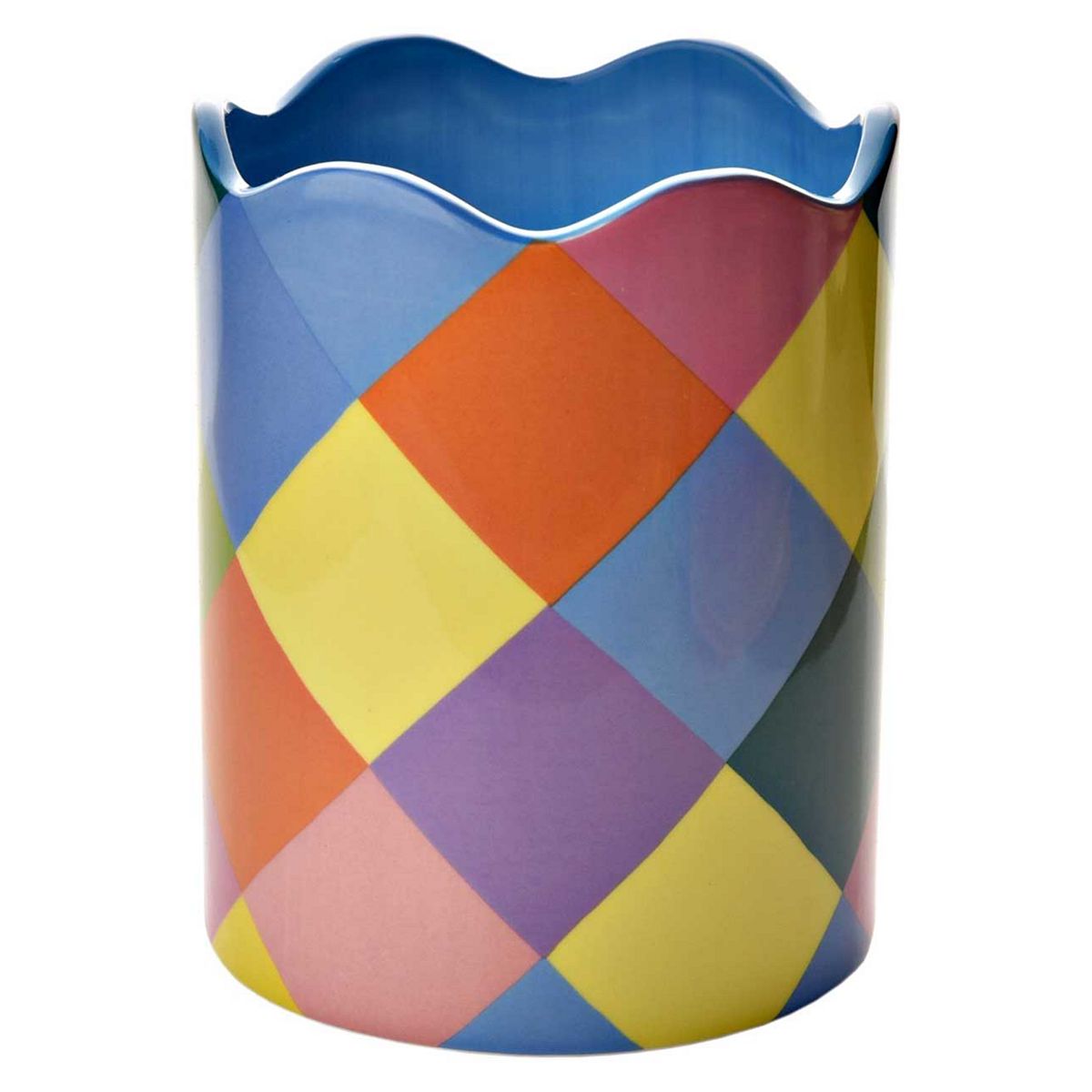 Raspberry Blossom Multi Coloured Plant Pot Multicolor