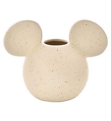 Disney Mickey Head Vase Natural Speckle