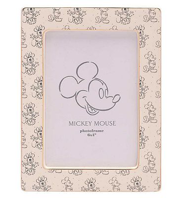 Disney Mickey And Minnie Ceramic Frame 4 Inch X 6 Inch