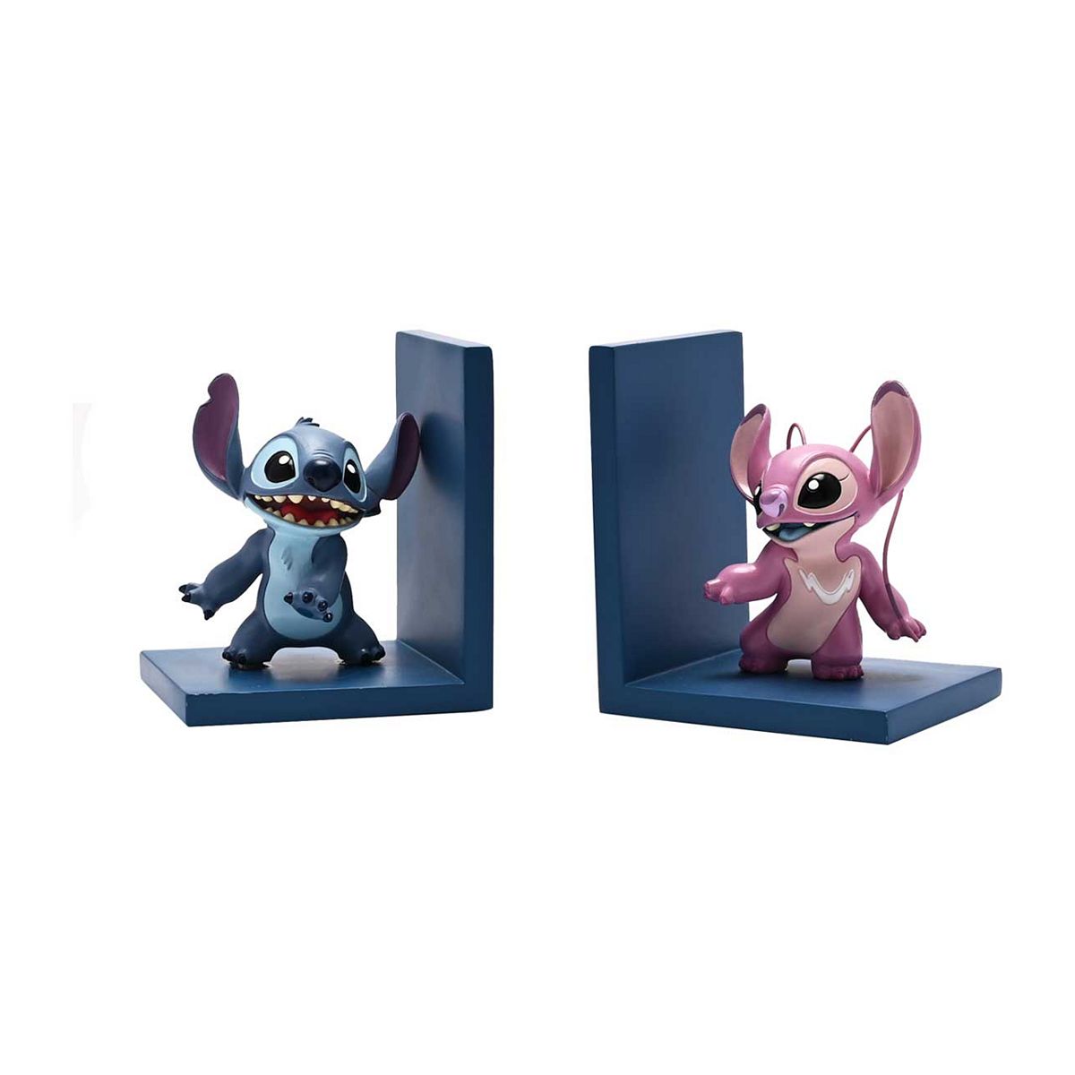 Disney Icon Stitch And Angel Bookends Multicolor
