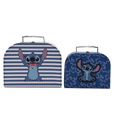 Disney Icon Stitch Set Of 2 Suitcase Storage Boxes