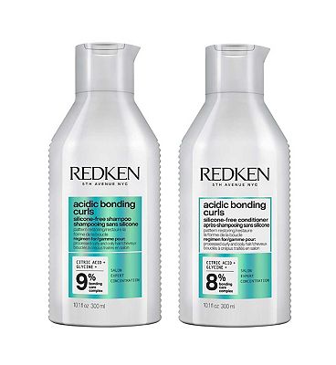 Redken Acidic Bonding Curls Shampoo 300ml and Conditioner 300ml Bundle for Damaged Curly & Coily Hai