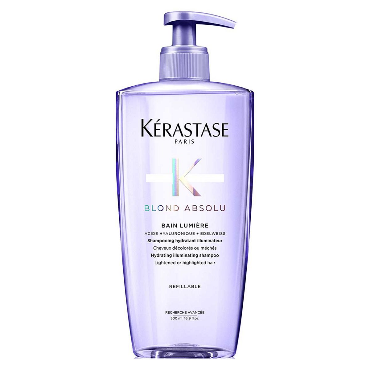 Kerastase Kérastase Blond Absolu Shampoo Hydrating Refillable Bottle For Lightened & Highlighted Blonde Hair With Hyaluronic Acid 500ml