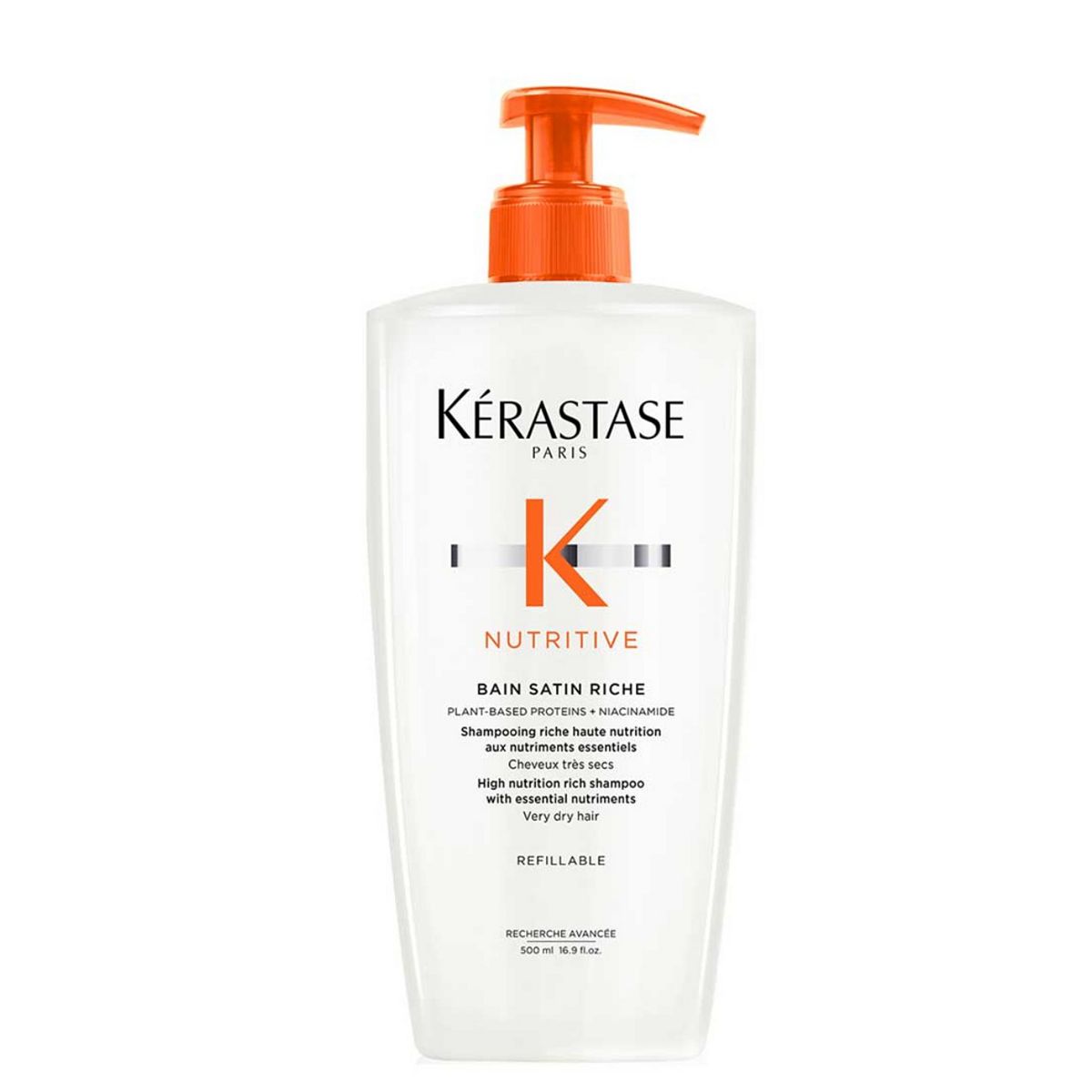 Kerastase Kérastase Nutritive Bain Satin Riche Shampoo Refillable Bottle With Niacinamide For Very Dry Hair 500ml