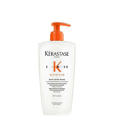 Kérastase Nutritive Bain Satin Riche Shampoo Refillable Bottle with Niacinamide For Very Dry Hair 500ml