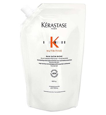 Krastase Nutritive Bain Satin Riche Shampoo Refill Pouch with Niacinamide For Very Dry Hair 500ml