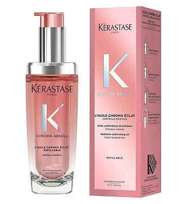 Krastase Chroma Absolu Hair Oil Huile Chroma clat Refillable Bottle, for Fine-Medium Hair with Amino