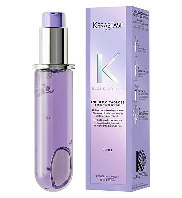 Krastase Blond Absolu Hair Oil Huile Cicagloss Refill Capsule, for Blonde or Lightened Hair with Hya