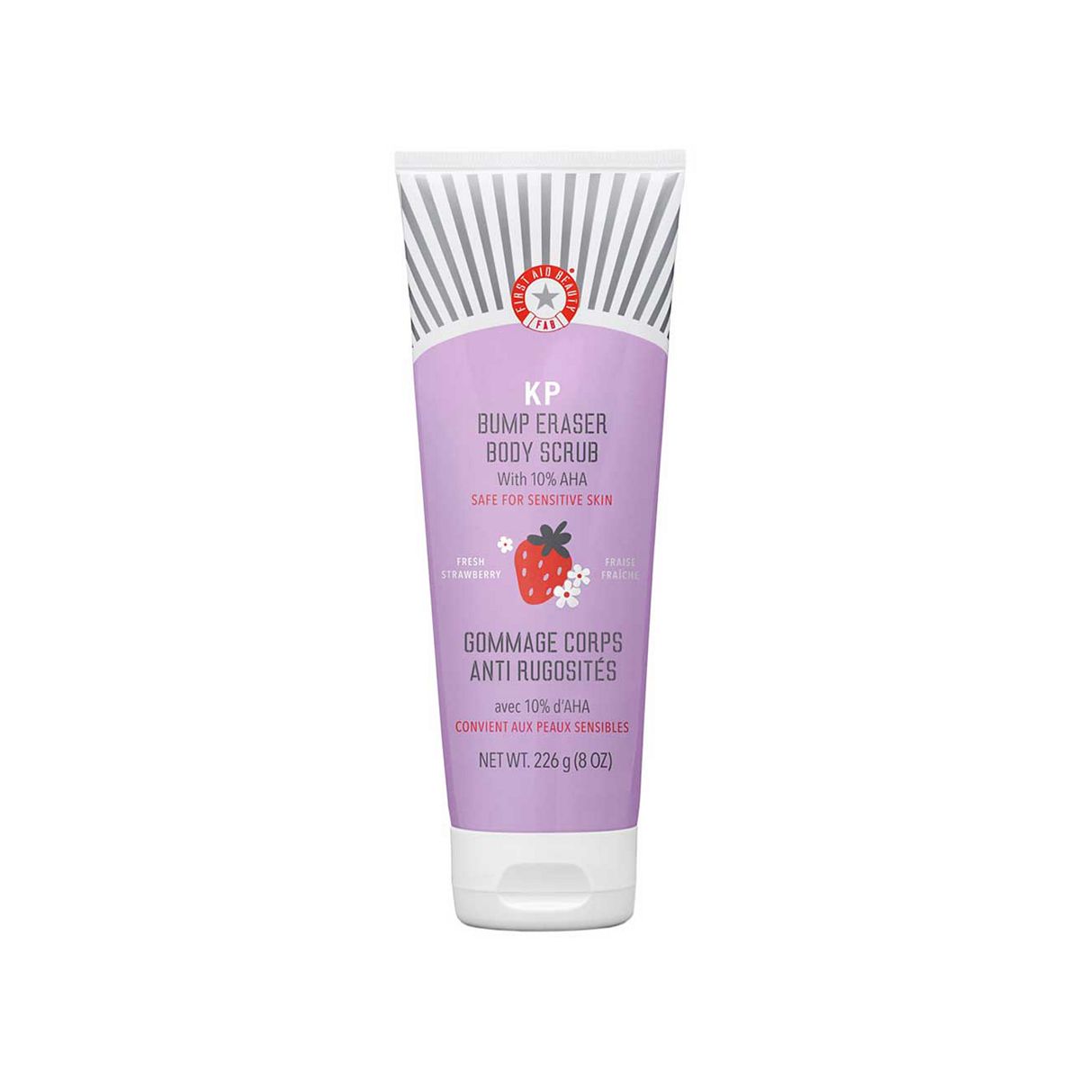 First Aid Beauty Kp Bump Eraser Body Scrub 10% Aha - Fresh Strawberry 226g