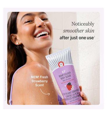 First Aid Beauty KP Bump Eraser Body Scrub 10% AHA - Fresh Strawberry 226g (9)