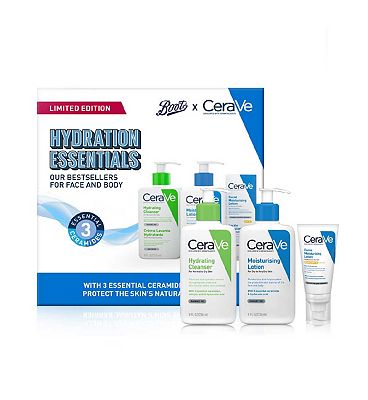 CeraVe Hydration Essentials Gift Set with Hyaluronic Acid & 3 Essential Ceramides