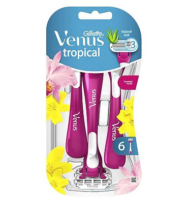 Venus Tropical Disposable Razors, Pack Of 6