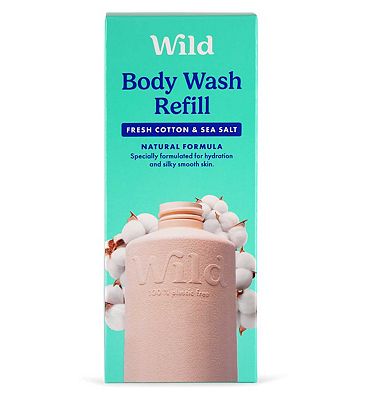 Wild Body Wash Refill, Fresh Cotton, 300ml