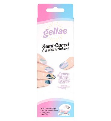 Gellae Nail Sticker Azure Blue Waves