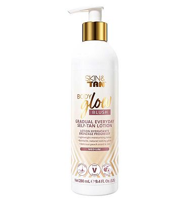 SKIN & TAN Body Glow Blush Gradual Everyday Tanning Lotion 280ml