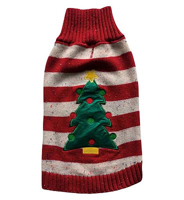 Cozy Kiss Christmas Tree Dog Jumper-Small