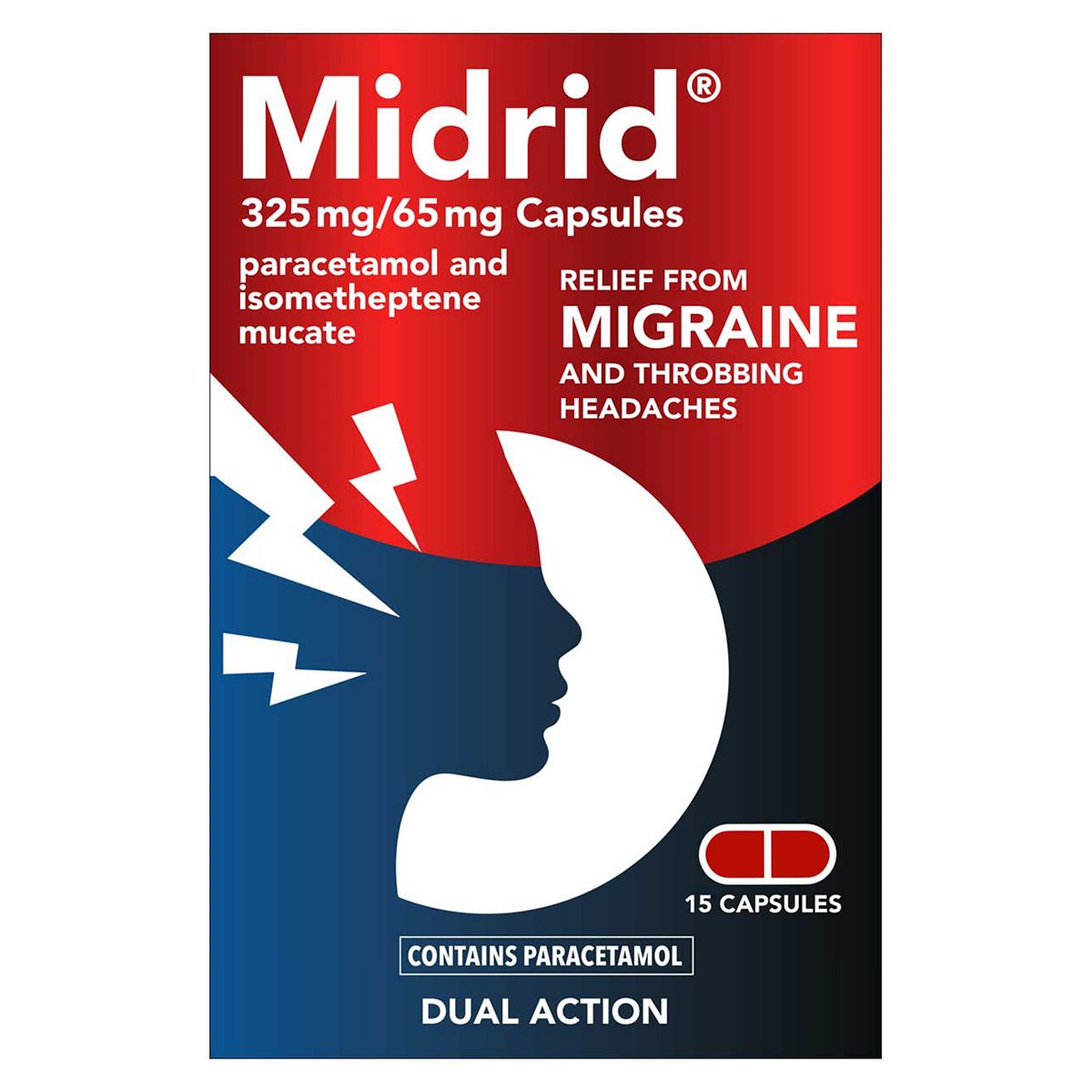 Midrid 325Mg/65Mg Capsules - 15